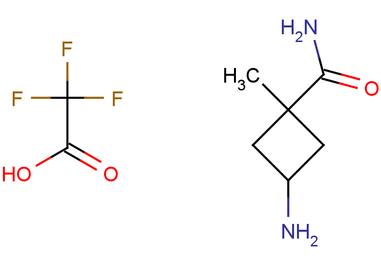 2,2,2-trifluoroacetic acid; 3-amino-1-methylcyclobutane-1-carboxamide
