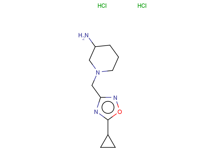1-[(5-cyclopropyl-1,2,4-oxadiazol-3-yl)methyl]piperidin-3-amine dihydrochloride
