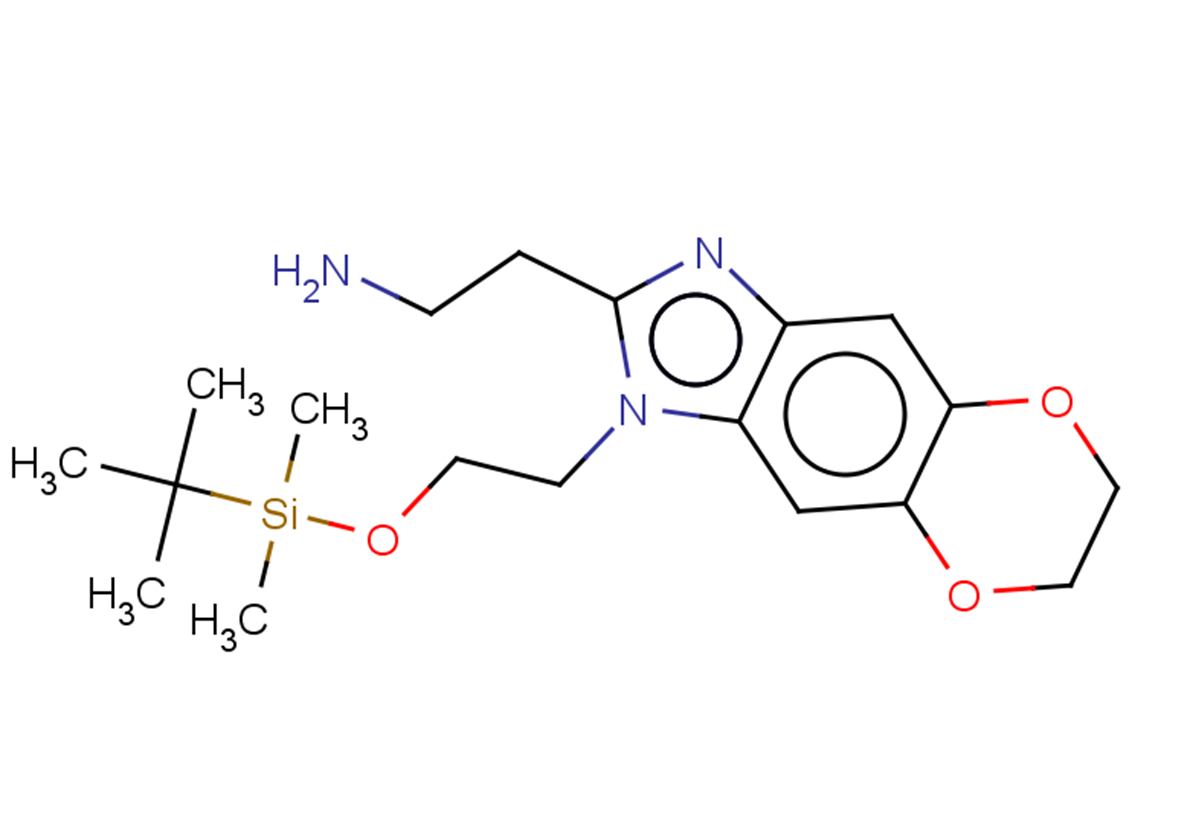 2-(6-{2-[(tert-butyldimethylsilyl)oxy]ethyl}-10,13-dioxa-4,6-diazatricyclo[7.4.0.0^{3,7}]trideca-1,3(7),4,8-tetraen-5-yl)ethan-1-amine