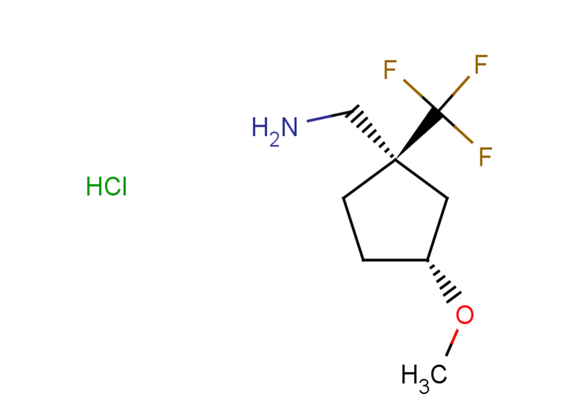 [(1R,3R)-3-methoxy-1-(trifluoromethyl)cyclopentyl]methanamine hydrochloride