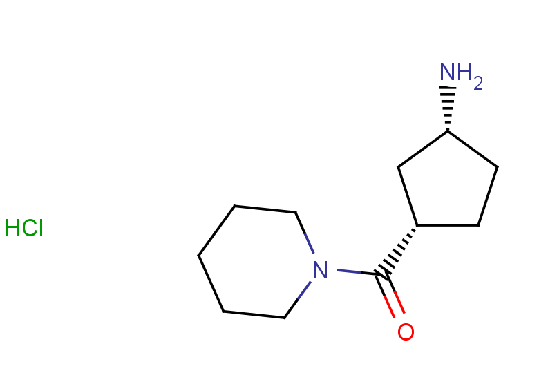 (1R,3S)-3-[(piperidin-1-yl)carbonyl]cyclopentan-1-amine hydrochloride