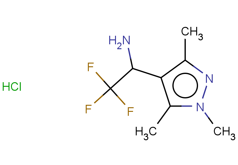 2,2,2-trifluoro-1-(trimethyl-1H-pyrazol-4-yl)ethan-1-amine hydrochloride