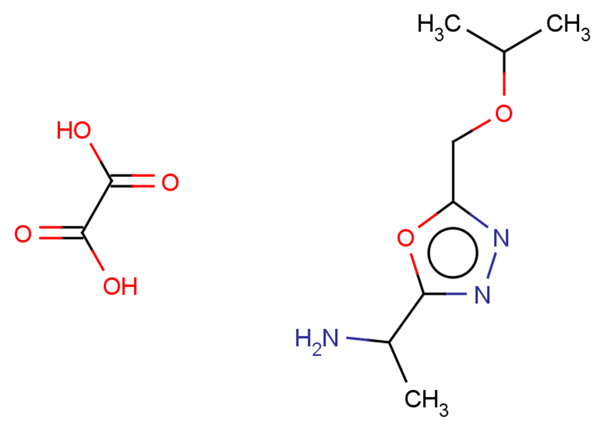 1-{5-[(propan-2-yloxy)methyl]-1,3,4-oxadiazol-2-yl}ethan-1-amine, oxalic acid