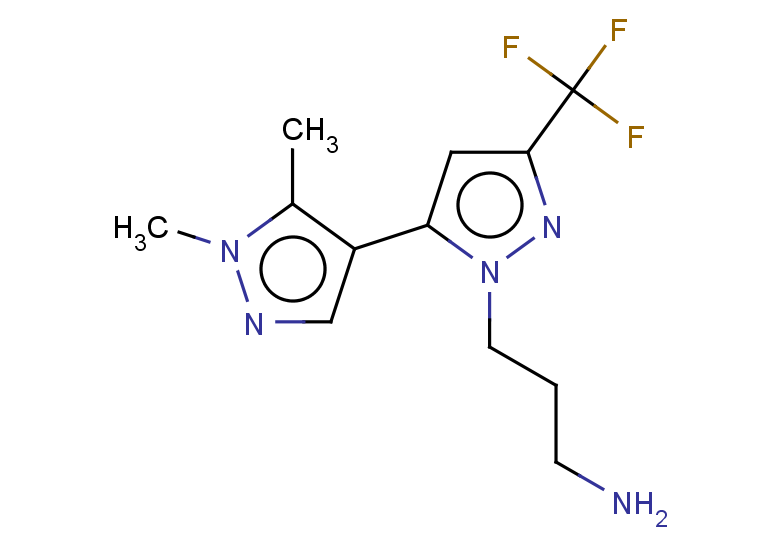 3-[5-(1,5-dimethyl-1H-pyrazol-4-yl)-3-(trifluoromethyl)-1H-pyrazol-1-yl]propan-1-amine