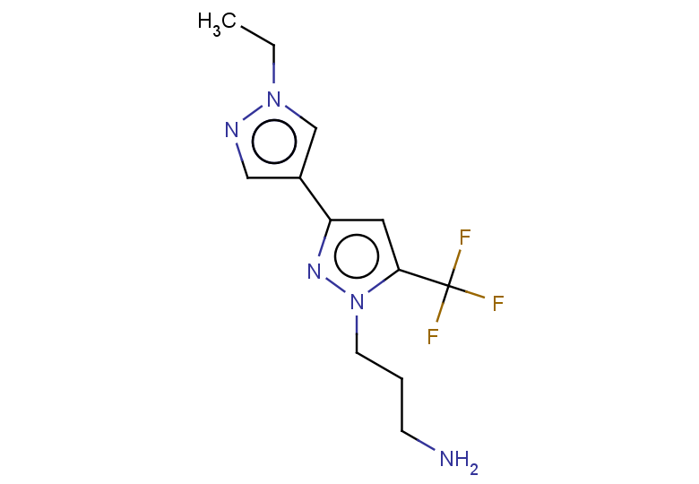 3-[3-(1-ethyl-1H-pyrazol-4-yl)-5-(trifluoromethyl)-1H-pyrazol-1-yl]propan-1-amine