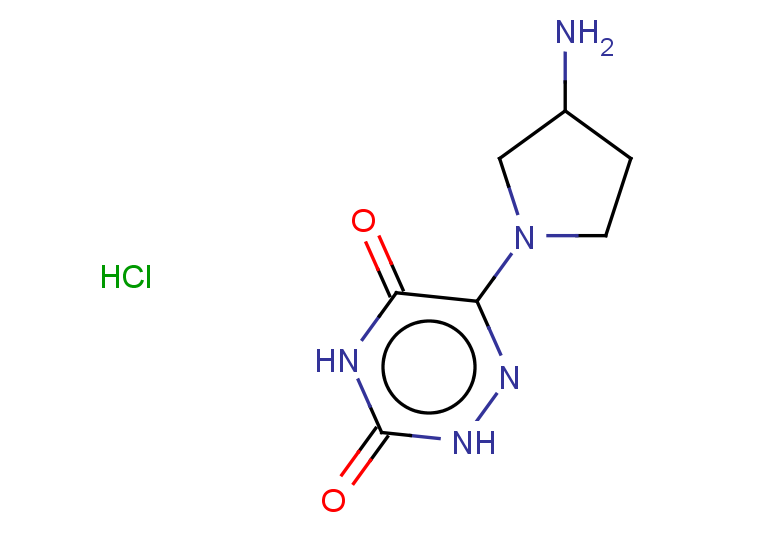 6-(3-aminopyrrolidin-1-yl)-2,3,4,5-tetrahydro-1,2,4-triazine-3,5-dione hydrochloride