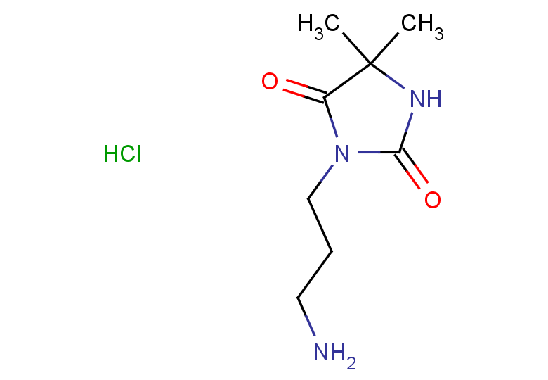 3-(3-aminopropyl)-5,5-dimethylimidazolidine-2,4-dione hydrochloride