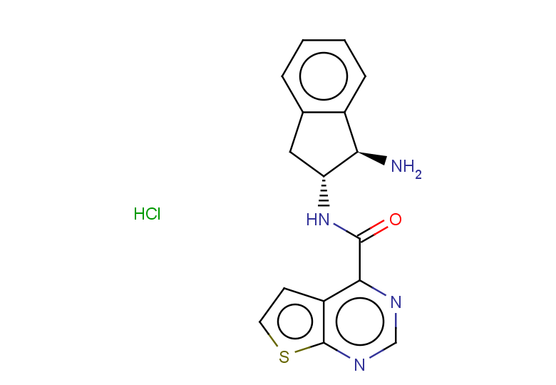 N-[(1R,2R)-1-amino-2,3-dihydro-1H-inden-2-yl]thieno[2,3-d]pyrimidine-4-carboxamide hydrochloride
