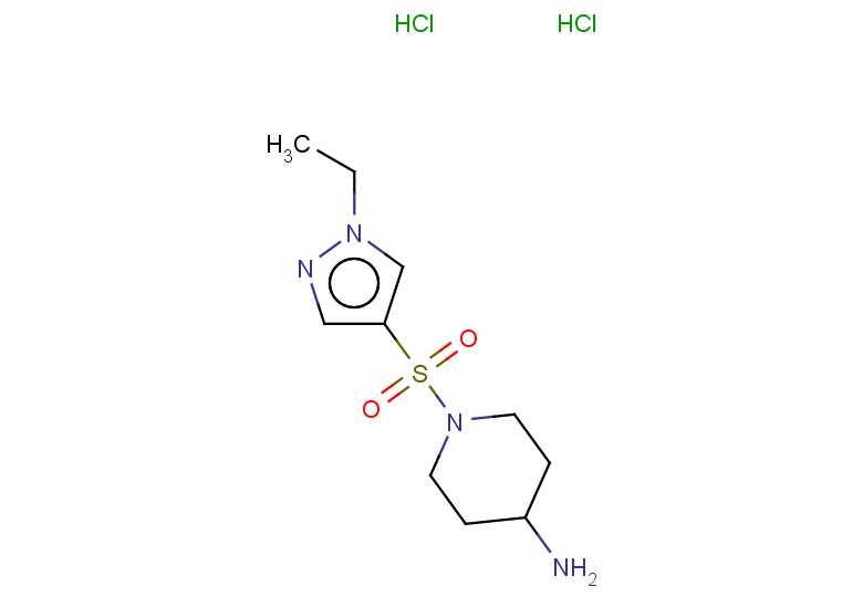 1-[(1-ethyl-1H-pyrazol-4-yl)sulfonyl]piperidin-4-amine dihydrochloride