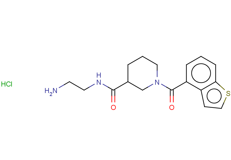 N-(2-aminoethyl)-1-(1-benzothiophene-4-carbonyl)piperidine-3-carboxamide hydrochloride