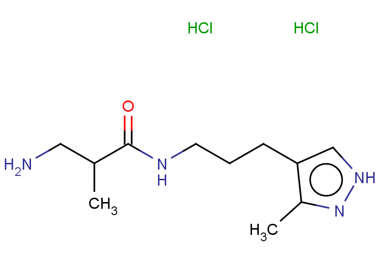3-amino-2-methyl-N-[3-(3-methyl-1H-pyrazol-4-yl)propyl]propanamide dihydrochloride