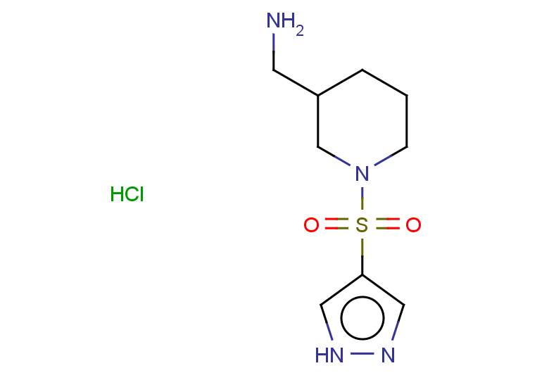 1-[1-(1H-pyrazole-4-sulfonyl)piperidin-3-yl]methanamine hydrochloride