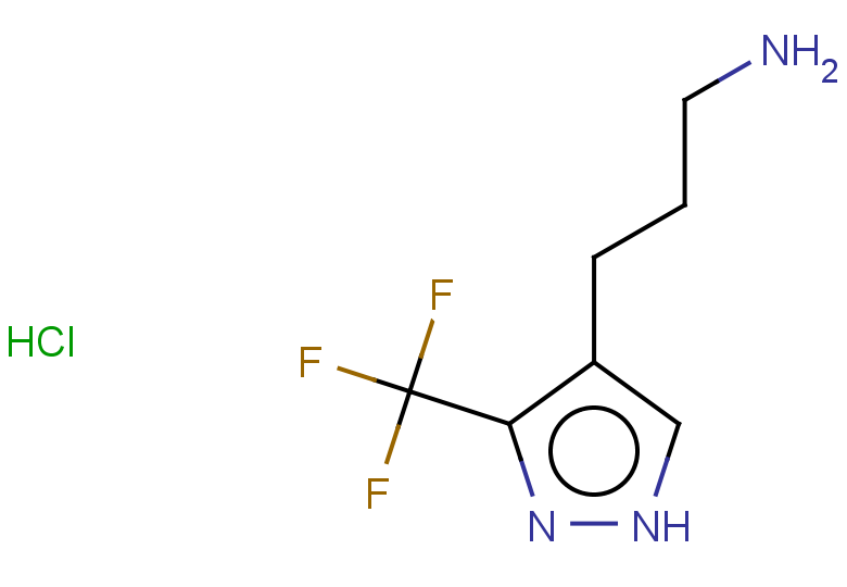 3-[3-(trifluoromethyl)-1H-pyrazol-4-yl]propan-1-amine hydrochloride