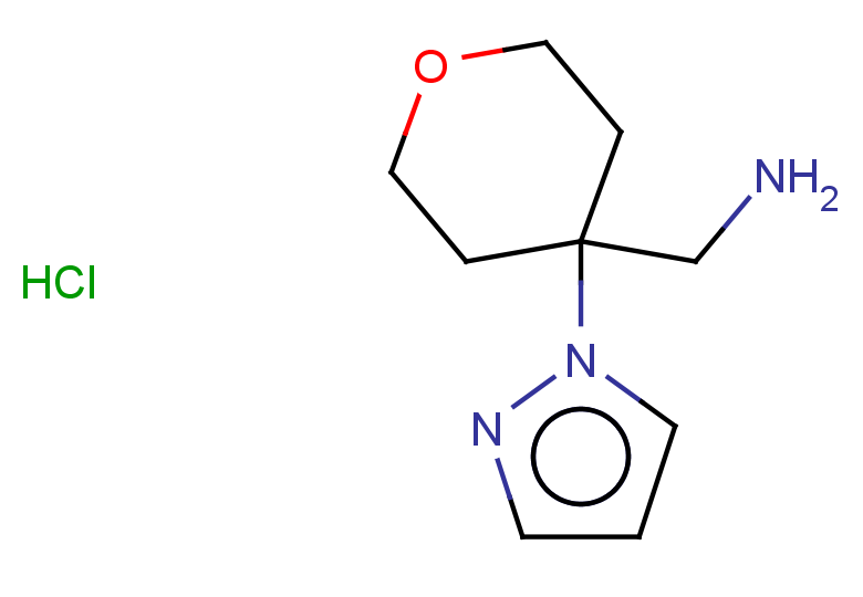 1-[4-(1H-pyrazol-1-yl)oxan-4-yl]methanamine hydrochloride