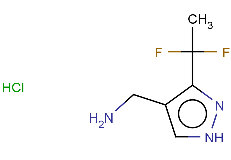 1-[3-(1,1-difluoroethyl)-1H-pyrazol-4-yl]methanamine hydrochloride