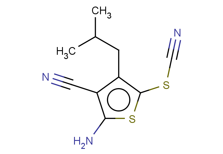 2-amino-5-(cyanosulfanyl)-4-(2-methylpropyl)thiophene-3-carbonitrile