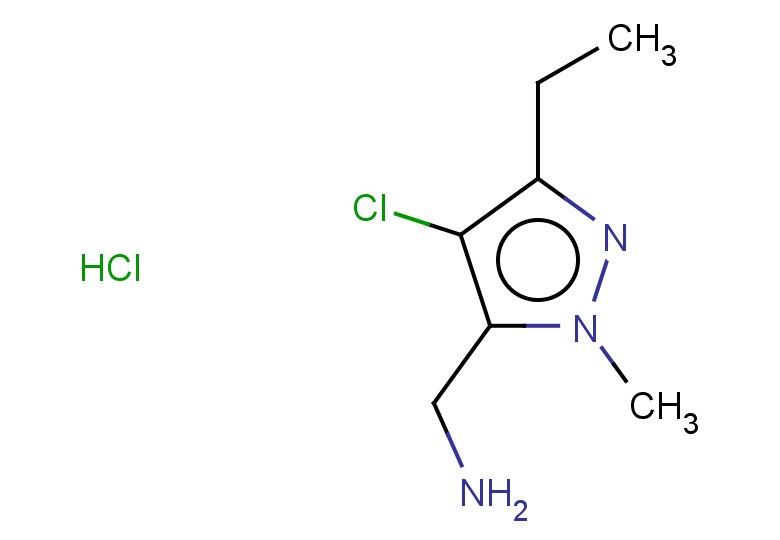 1-(4-chloro-3-ethyl-1-methyl-1H-pyrazol-5-yl)methanamine hydrochloride