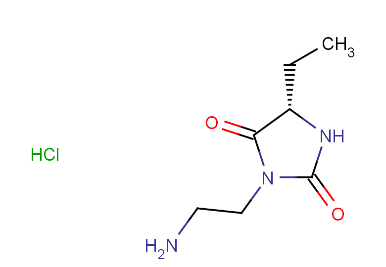 (5S)-3-(2-aminoethyl)-5-ethylimidazolidine-2,4-dione hydrochloride