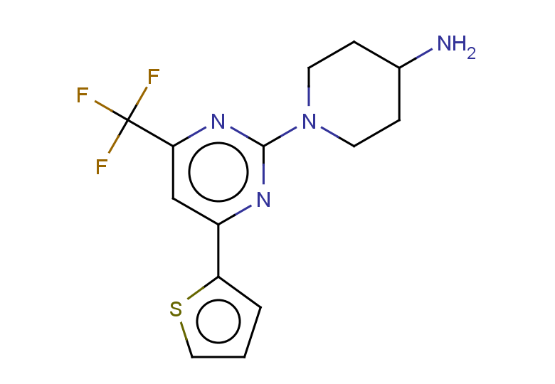 1-[4-(thiophen-2-yl)-6-(trifluoromethyl)pyrimidin-2-yl]piperidin-4-amine