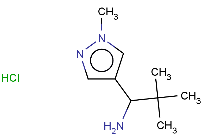2,2-dimethyl-1-(1-methyl-1H-pyrazol-4-yl)propan-1-amine hydrochloride
