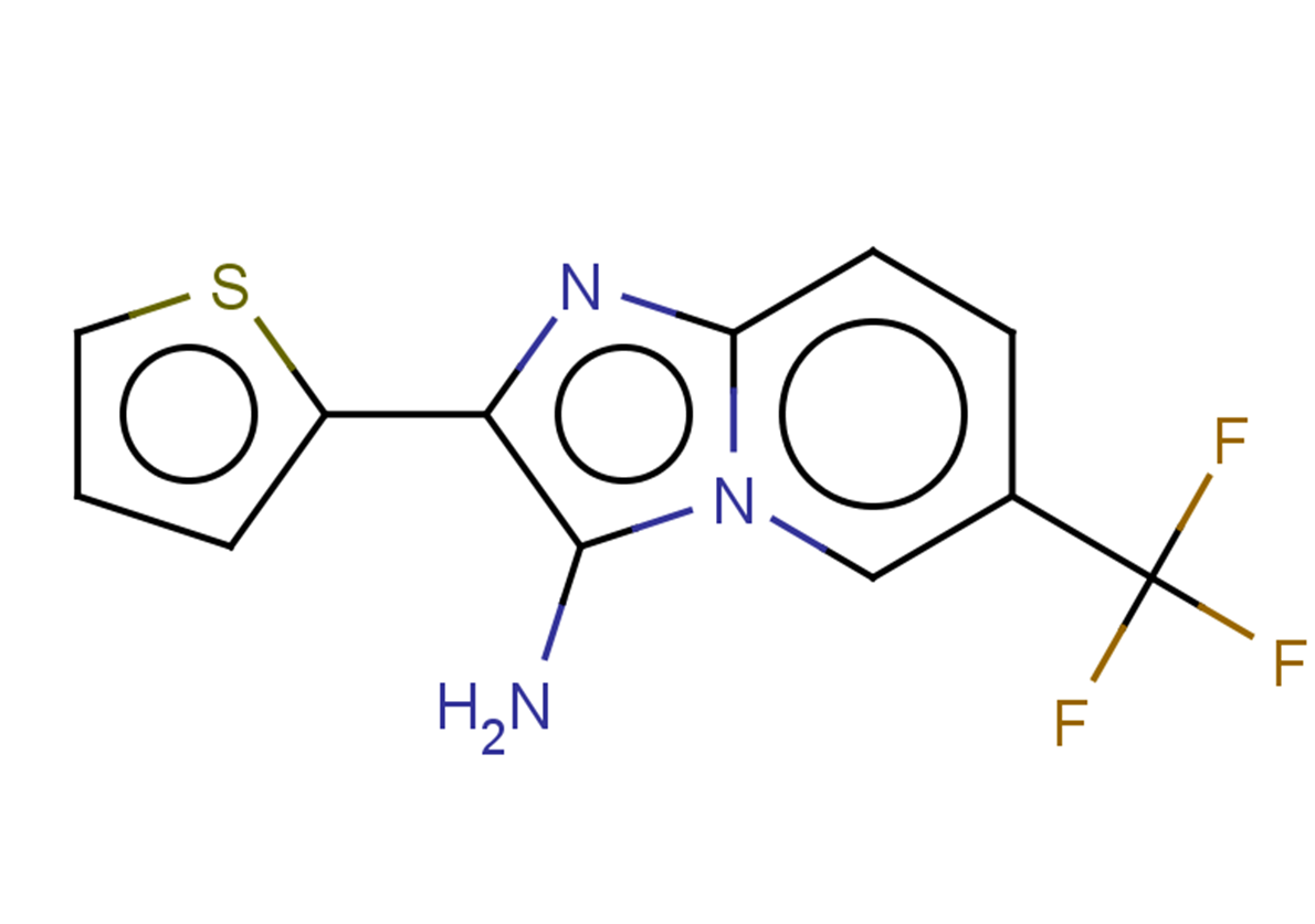 2-(thiophen-2-yl)-6-(trifluoromethyl)imidazo[1,2-a]pyridin-3-amine