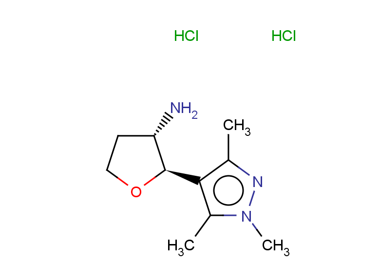 2-(trimethyl-1H-pyrazol-4-yl)oxolan-3-amine dihydrochloride, trans