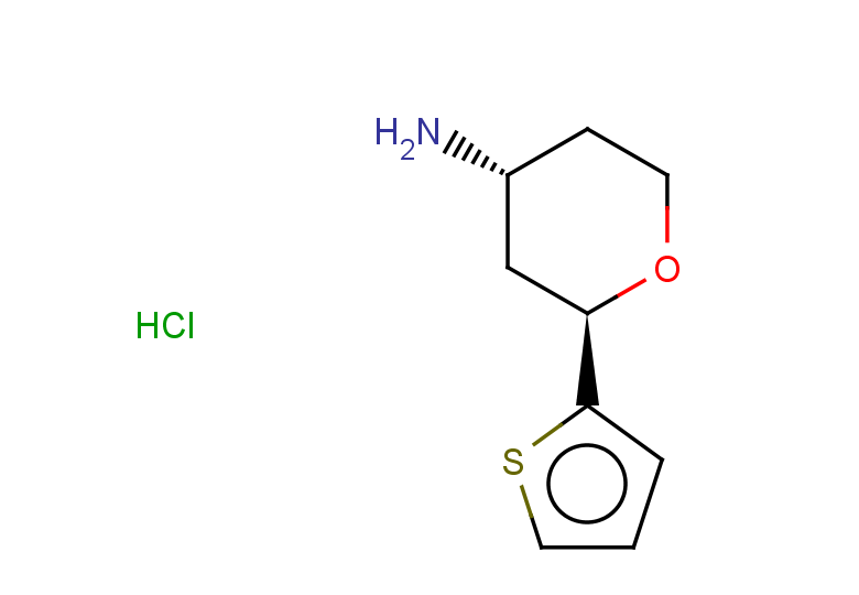 rac-(2R,4R)-2-(thiophen-2-yl)oxan-4-amine hydrochloride, trans