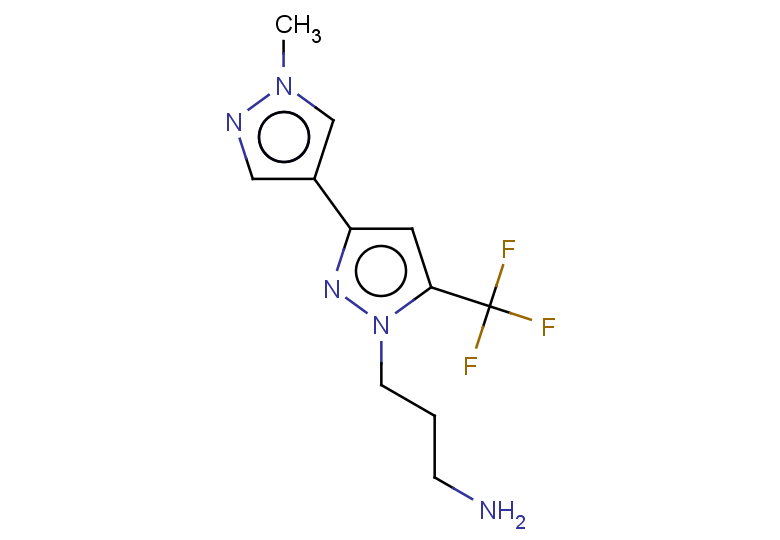 3-[3-(1-methyl-1H-pyrazol-4-yl)-5-(trifluoromethyl)-1H-pyrazol-1-yl]propan-1-amine