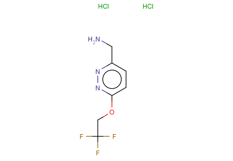 [6-(2,2,2-trifluoroethoxy)pyridazin-3-yl]methanamine dihydrochloride