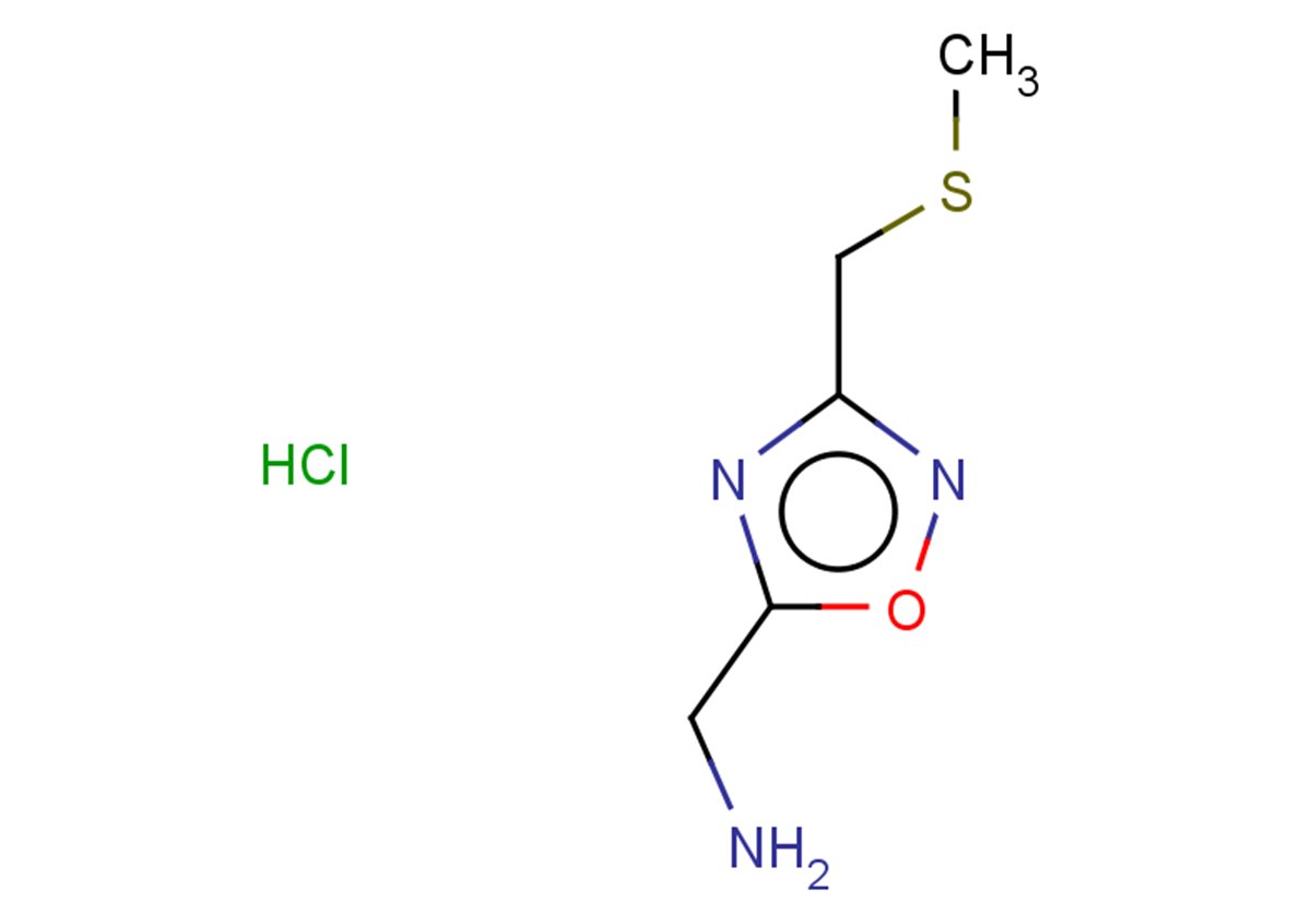 {3-[(methylsulfanyl)methyl]-1,2,4-oxadiazol-5-yl}methanamine hydrochloride