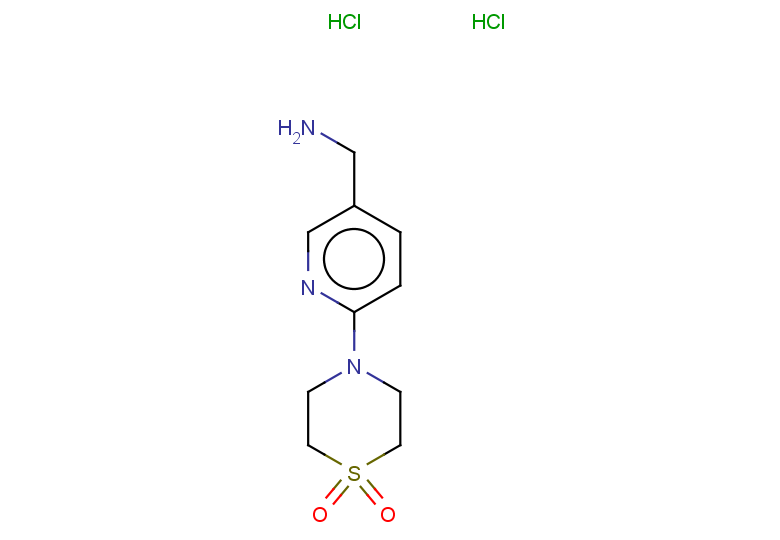 4-[5-(aminomethyl)pyridin-2-yl]-1$l^{6},4-thiomorpholine-1,1-dione dihydrochloride
