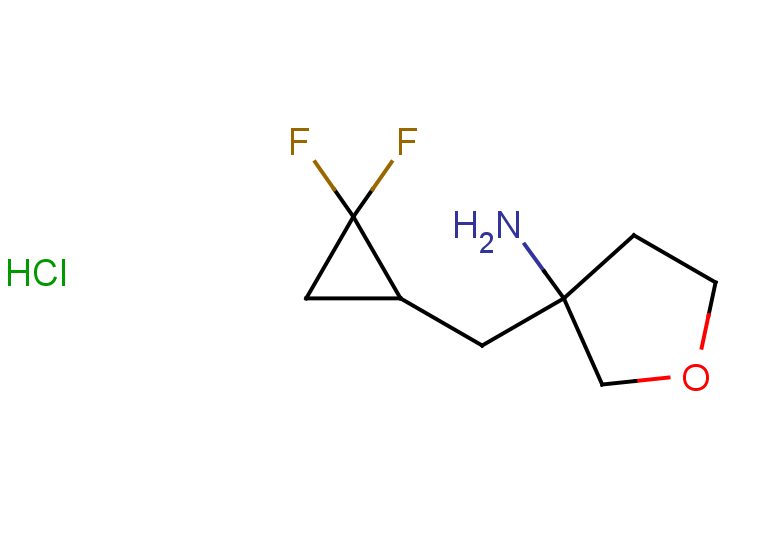 3-[(2,2-difluorocyclopropyl)methyl]oxolan-3-amine hydrochloride