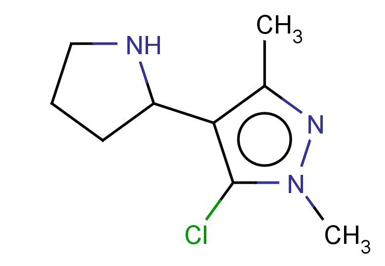 5-chloro-1,3-dimethyl-4-(pyrrolidin-2-yl)-1H-pyrazole