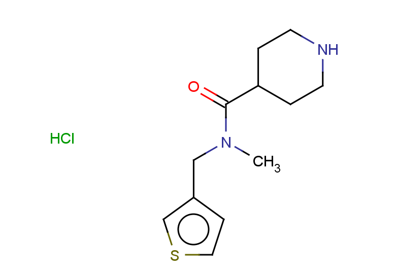 N-methyl-N-(thiophen-3-ylmethyl)piperidine-4-carboxamide hydrochloride