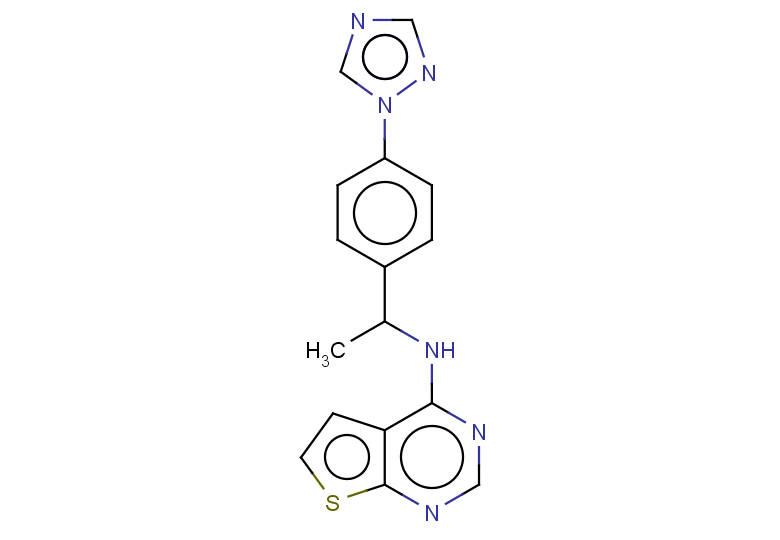 N-{1-[4-(1H-1,2,4-triazol-1-yl)phenyl]ethyl}thieno[2,3-d]pyrimidin-4-amine