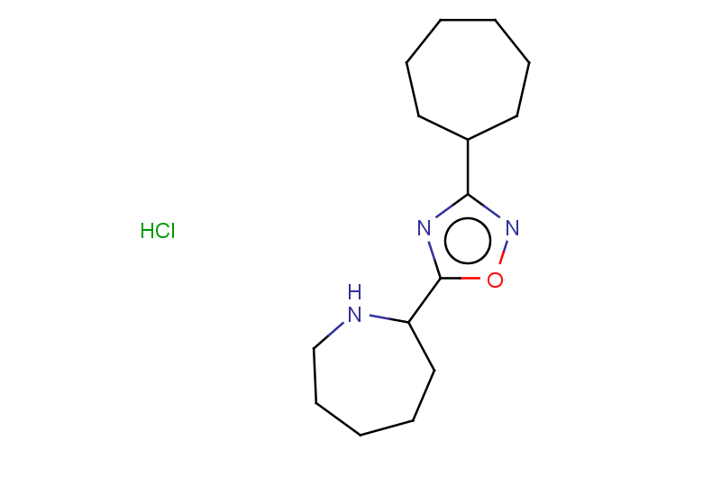 2-(3-cycloheptyl-1,2,4-oxadiazol-5-yl)azepane hydrochloride