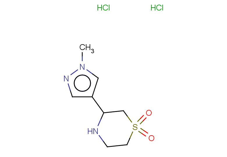 3-(1-methyl-1H-pyrazol-4-yl)-1lambda6-thiomorpholine-1,1-dione dihydrochloride