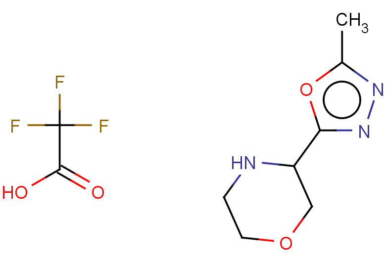3-(5-methyl-1,3,4-oxadiazol-2-yl)morpholine, trifluoroacetic acid