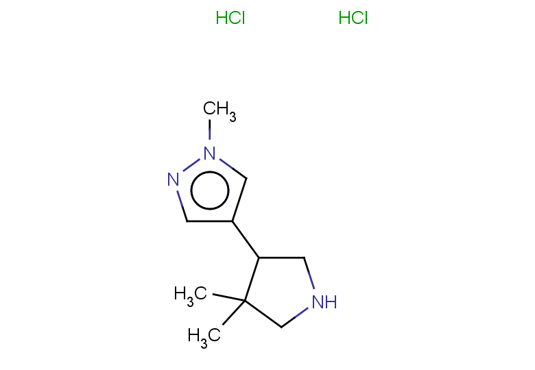 4-(4,4-dimethylpyrrolidin-3-yl)-1-methyl-1H-pyrazole dihydrochloride