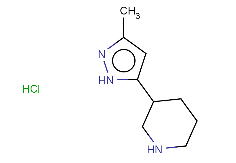 3-(3-methyl-1H-pyrazol-5-yl)piperidine hydrochloride