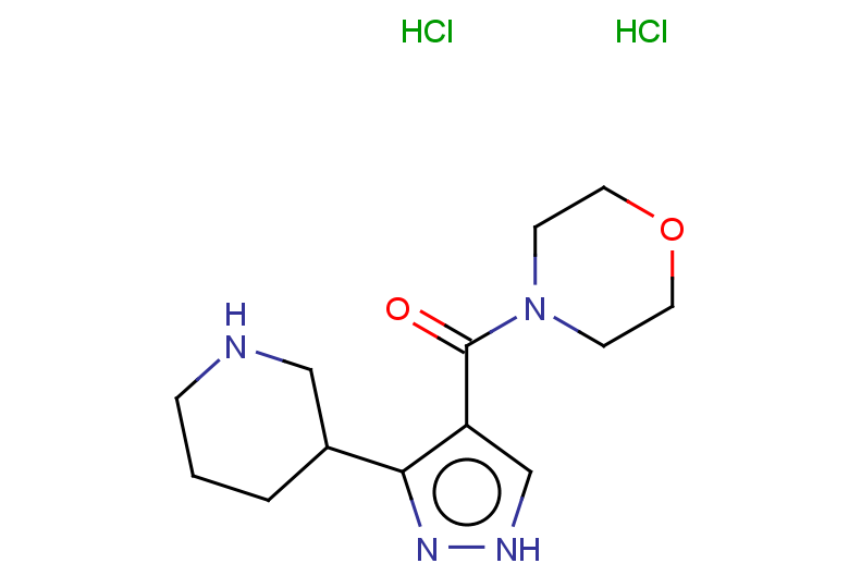 4-[3-(piperidin-3-yl)-1H-pyrazole-4-carbonyl]morpholine dihydrochloride
