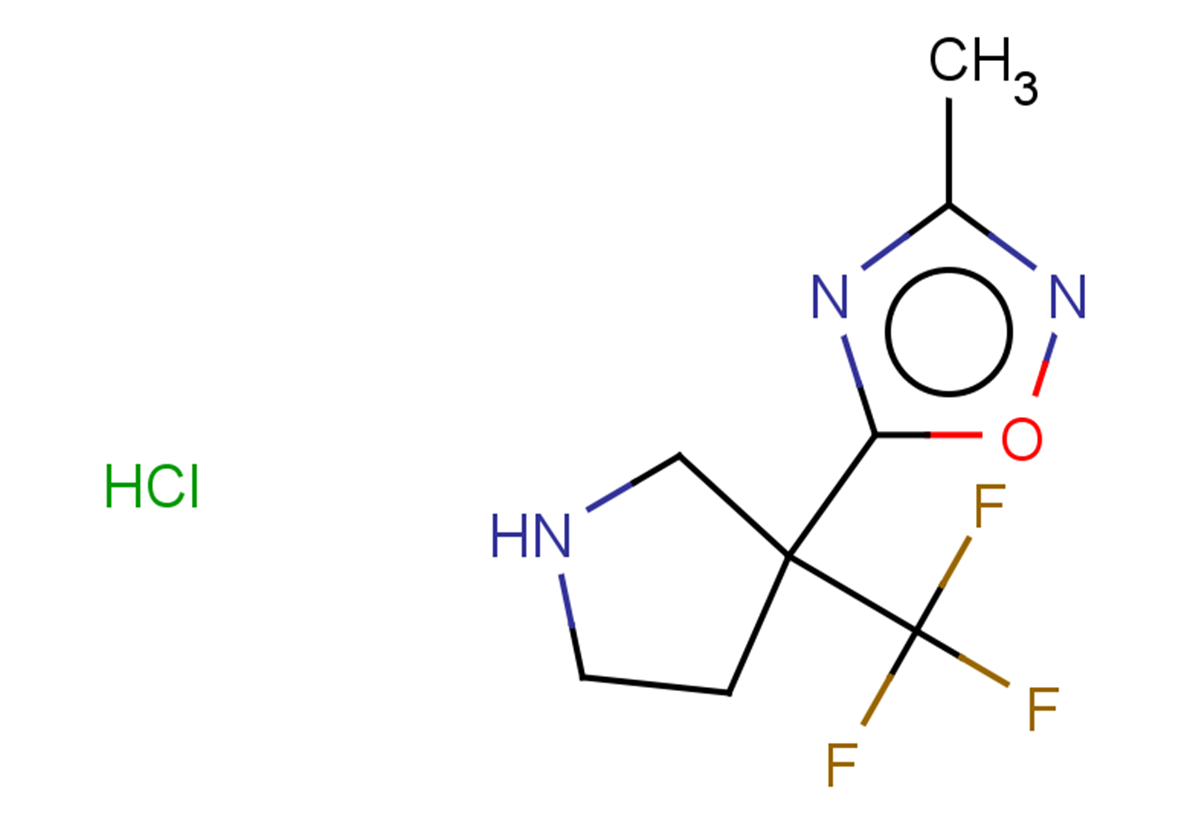 3-methyl-5-[3-(trifluoromethyl)pyrrolidin-3-yl]-1,2,4-oxadiazole hydrochloride
