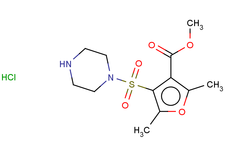 methyl 2,5-dimethyl-4-(piperazine-1-sulfonyl)furan-3-carboxylate hydrochloride