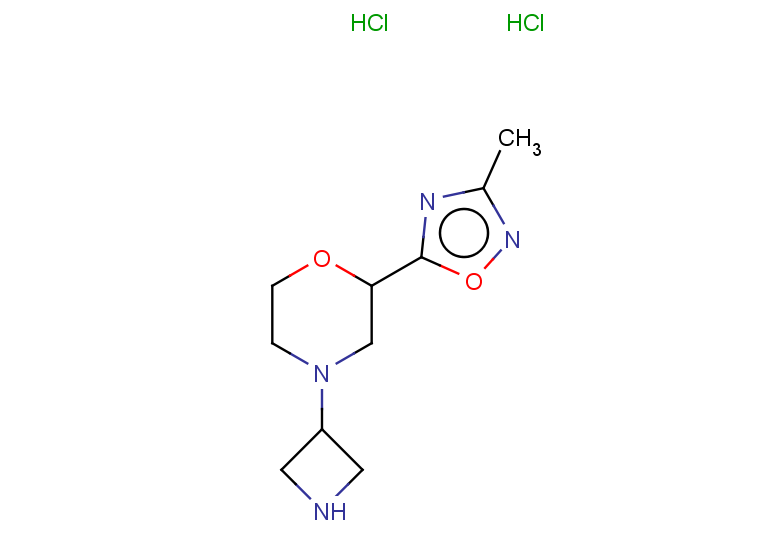 4-(azetidin-3-yl)-2-(3-methyl-1,2,4-oxadiazol-5-yl)morpholine dihydrochloride