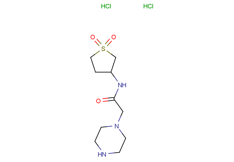 N-(1,1-dioxo-1lambda6-thiolan-3-yl)-2-(piperazin-1-yl)acetamide dihydrochloride