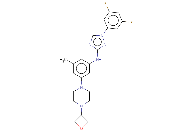 1-(3,5-difluorophenyl)-N-{3-methyl-5-[4-(oxetan-3-yl)piperazin-1-yl]phenyl}-1H-1,2,4-triazol-3-amine