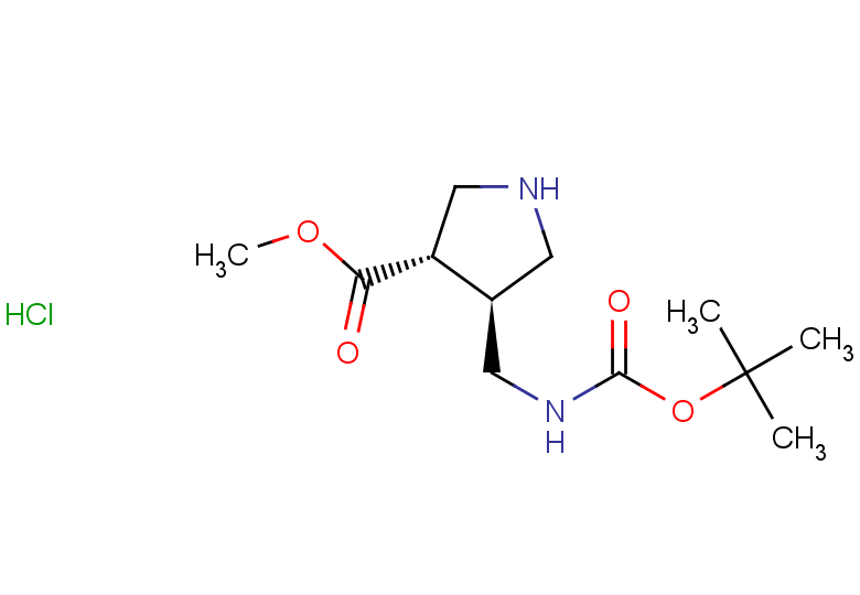 rac-methyl (3R,4R)-4-({[(tert-butoxy)carbonyl]amino}methyl)pyrrolidine-3-carboxylate hydrochloride, trans