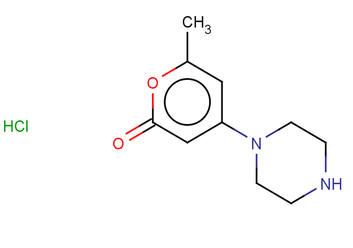 6-methyl-4-(piperazin-1-yl)-2H-pyran-2-one hydrochloride