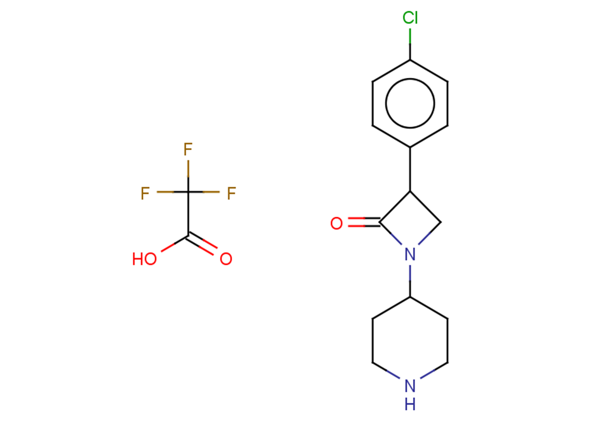 2,2,2-trifluoroacetic acid; 3-(4-chlorophenyl)-1-(piperidin-4-yl)azetidin-2-one