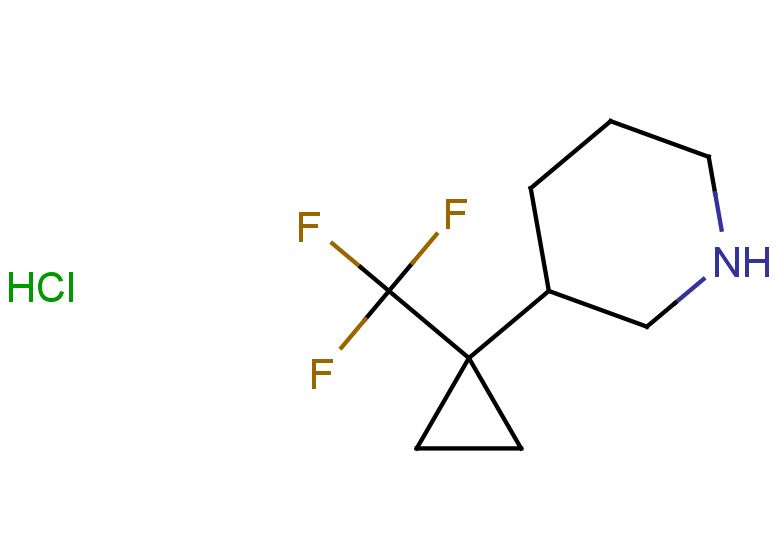 3-[1-(trifluoromethyl)cyclopropyl]piperidine hydrochloride
